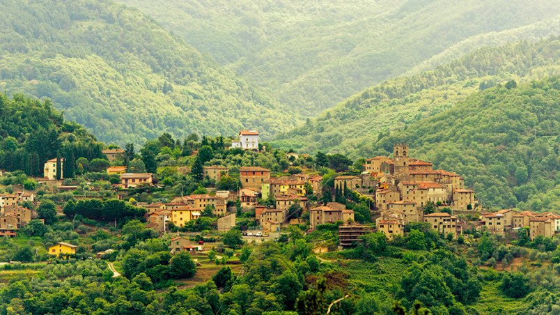 Svizzera Pesciatina (Tuscany, Italy), old typical village